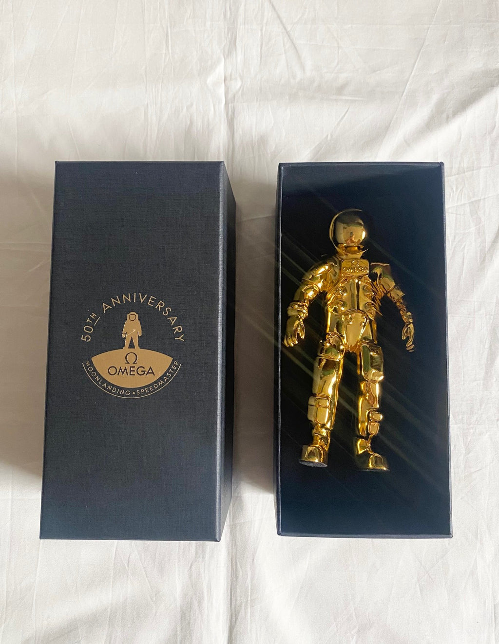 Omega Moon Landing 50th anniversary apollo astronaut gold figure statue 15cm
