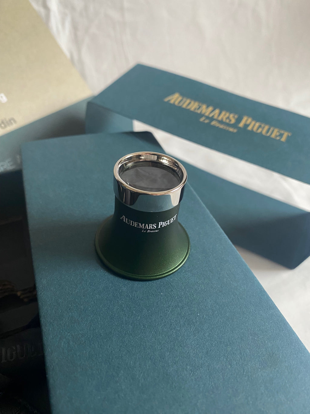 Audemars Piguet watchmaker loupe pen AP logo pin card holder & book kit set