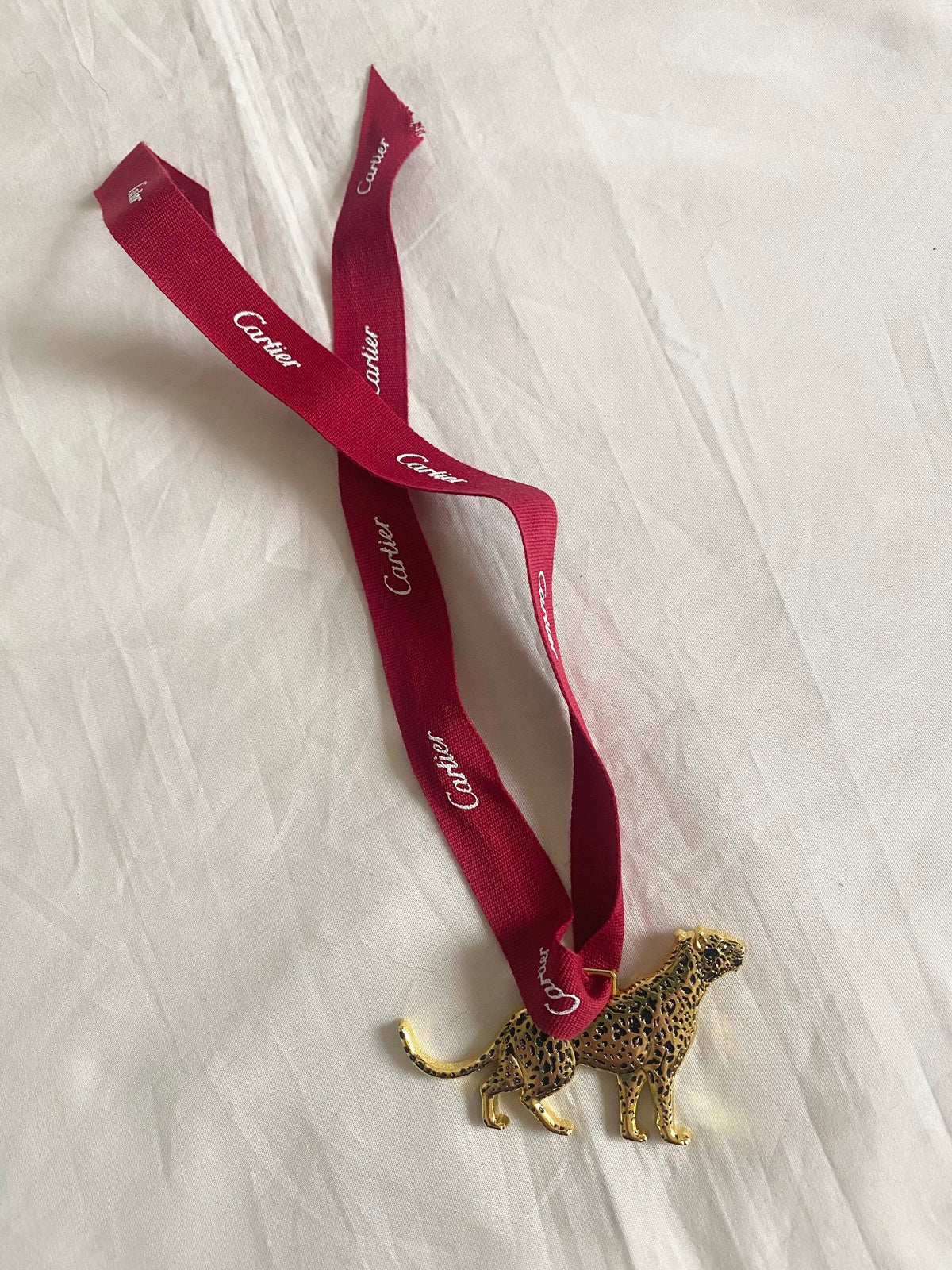 Cartier gold panther ornament for Christmas tree