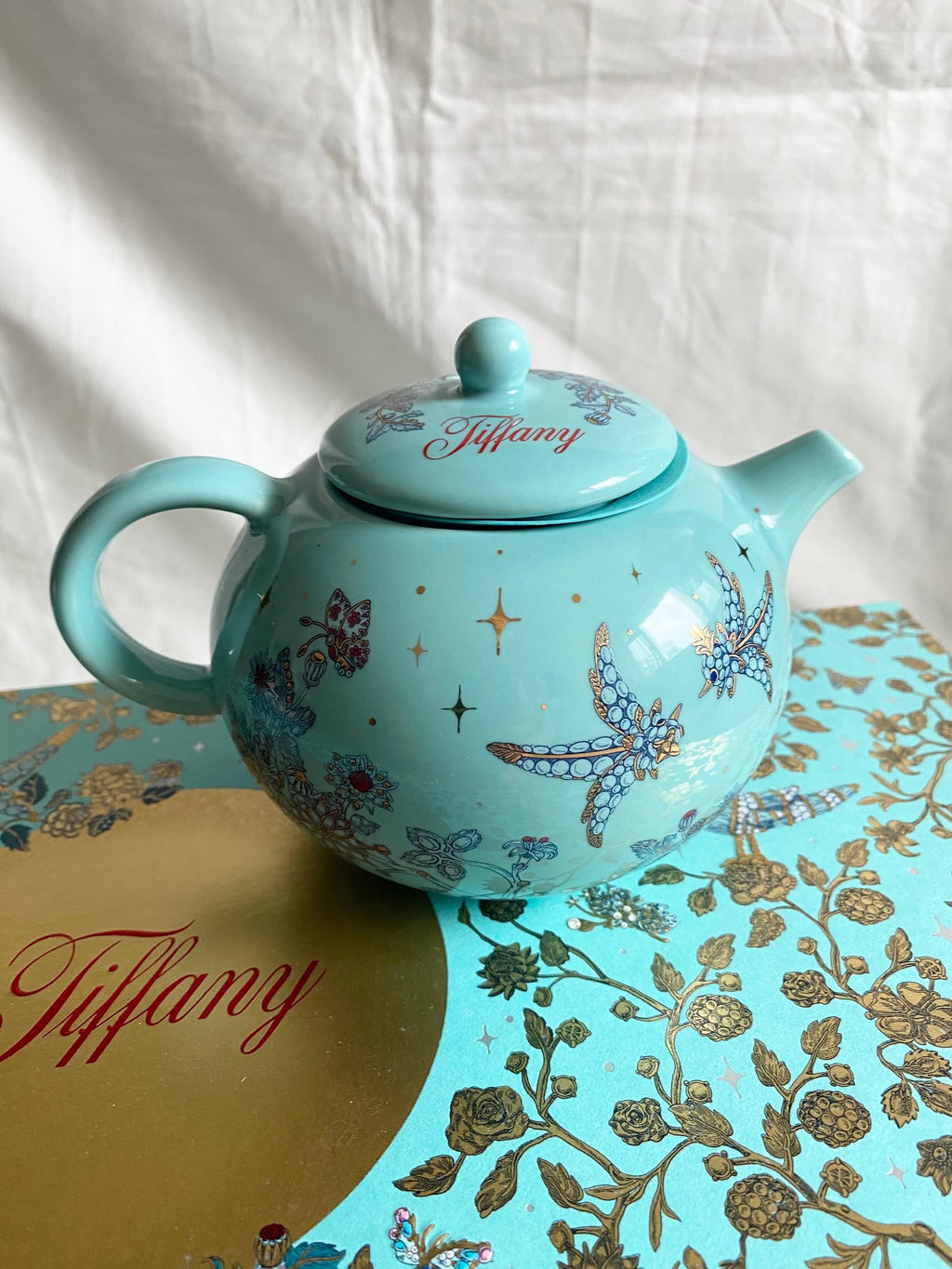 Tiffany & Co 2026 Mid-Autumn Festival birds on a rock ceramic teapot