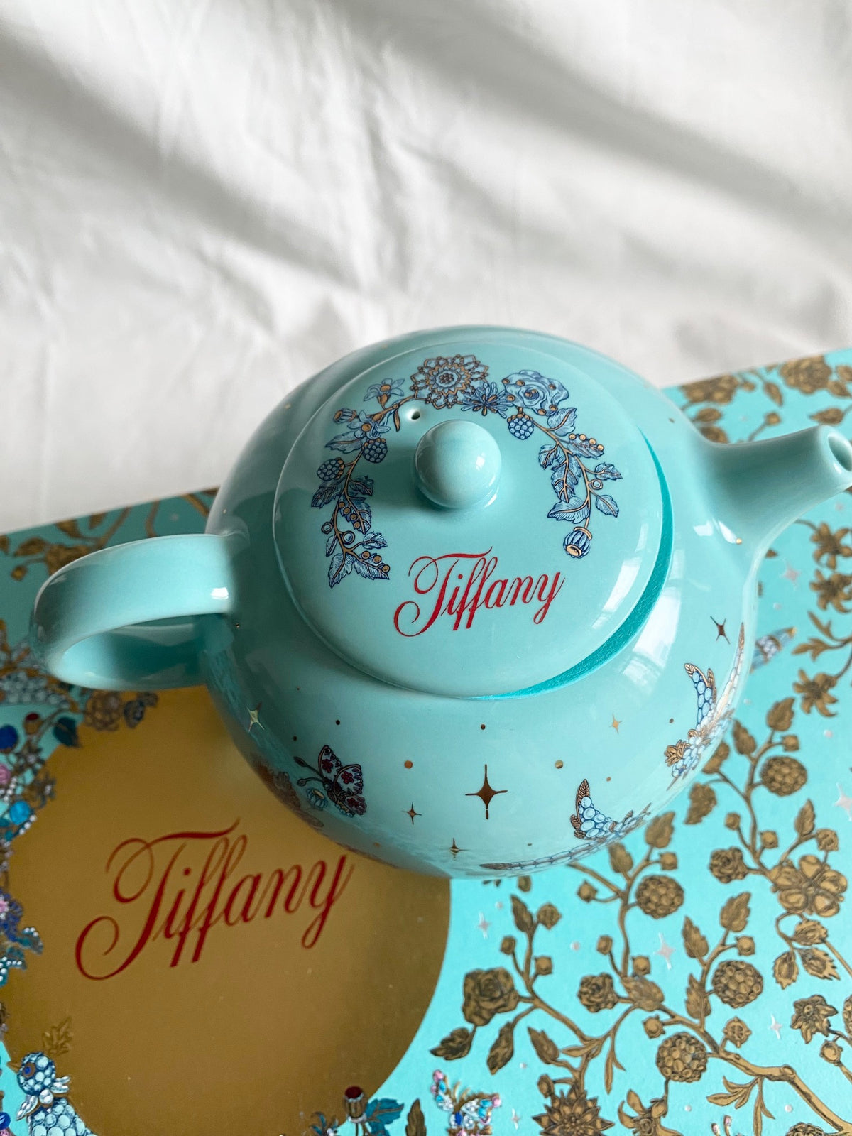 Tiffany & Co 2026 Mid-Autumn Festival birds on a rock ceramic teapot