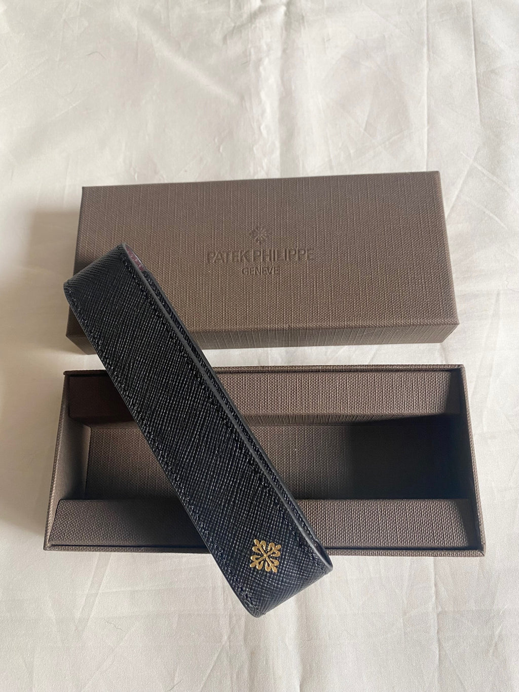 Patek Philippe saffiano leather pen case 14.5 cm