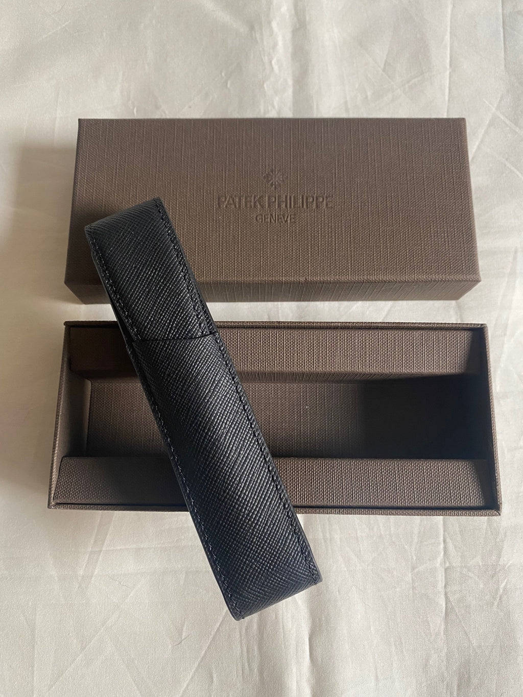Patek Philippe saffiano leather pen case 14.5 cm