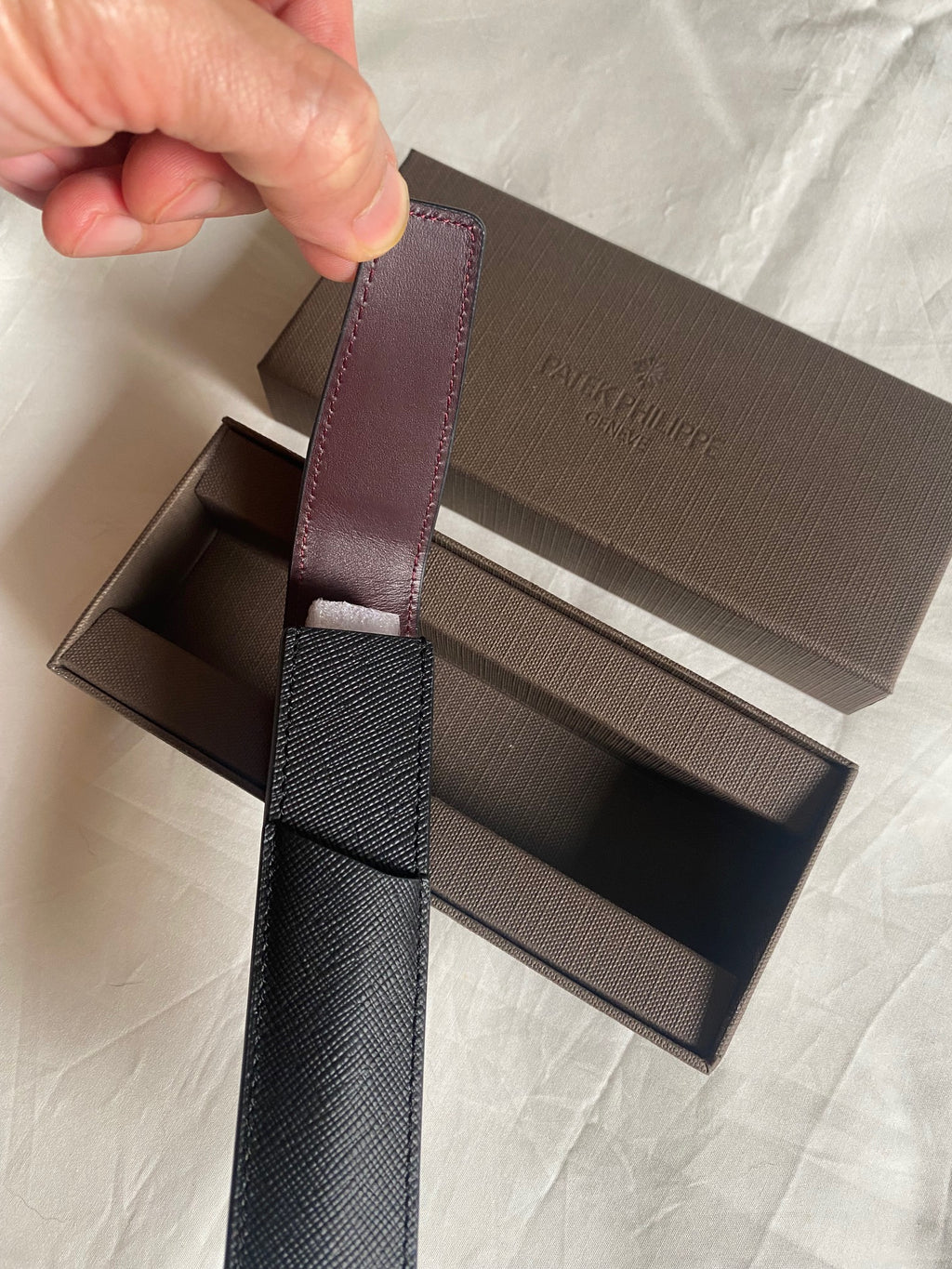 Patek Philippe saffiano leather pen case 14.5 cm