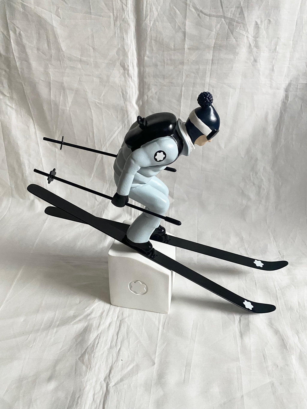 Montblanc 2022 Happy Holidays window display props - ski figurine