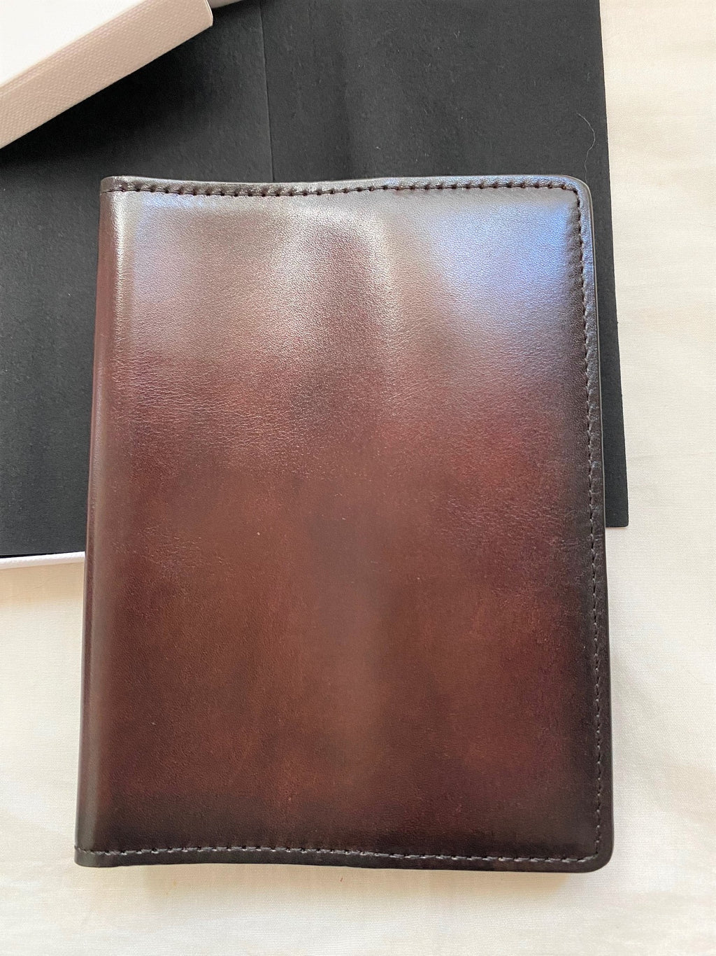 IWC brushed  brown leather passport holder