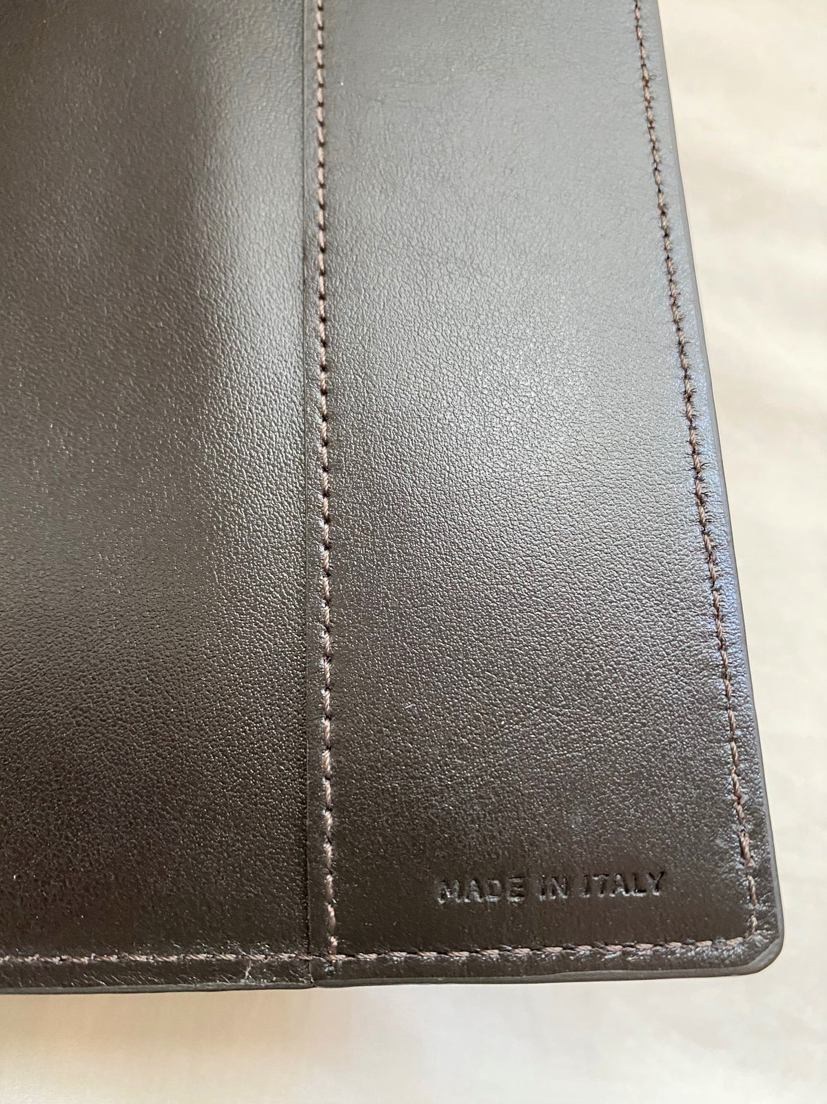 IWC brushed  brown leather passport holder