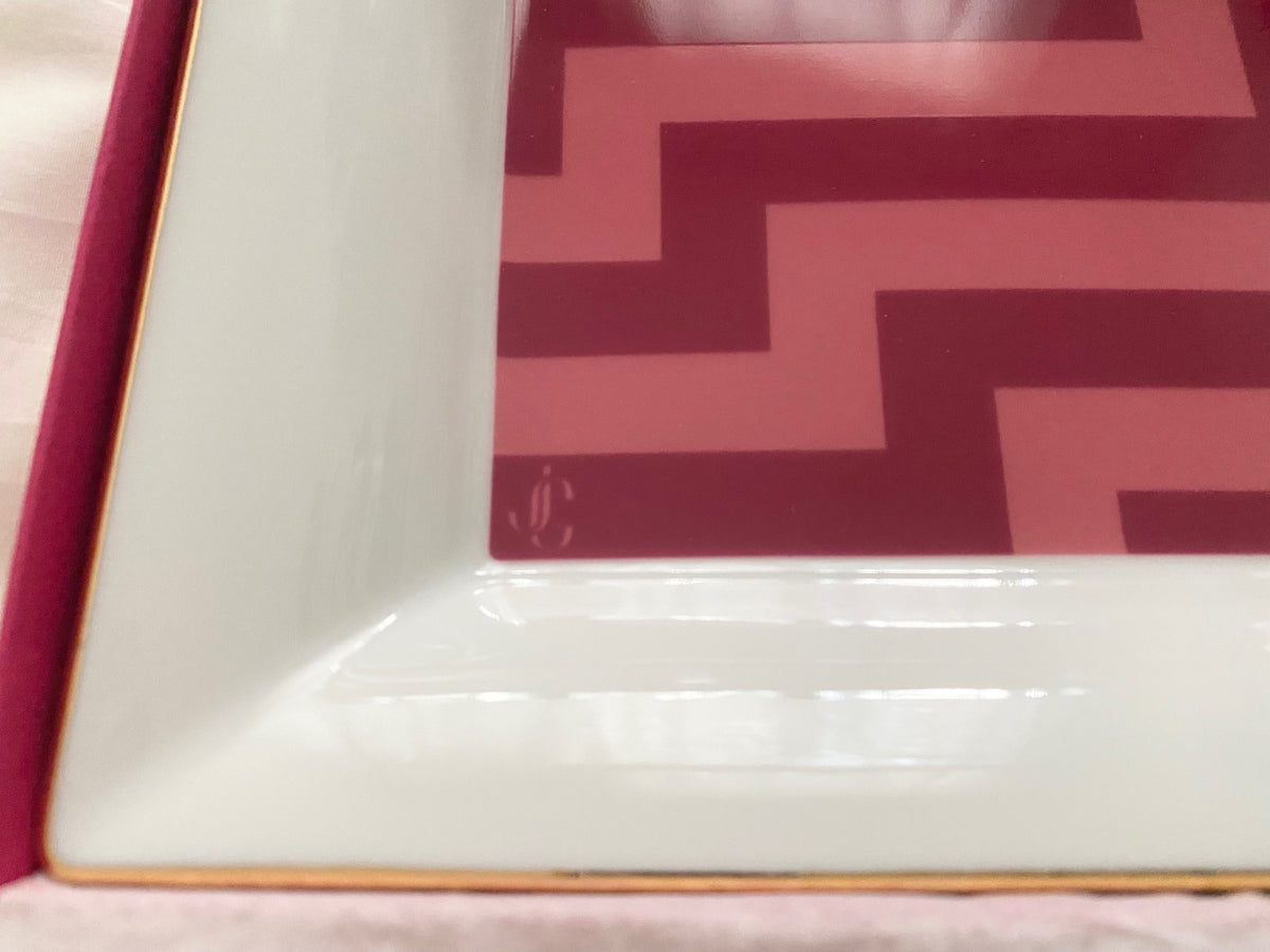 Jimmy Choo 2022 avenue pattern ceramic trinket tray