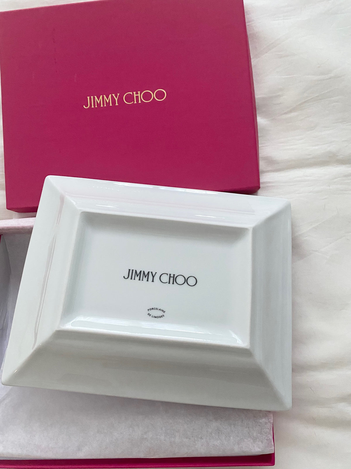 Jimmy Choo 2022 avenue pattern ceramic trinket tray