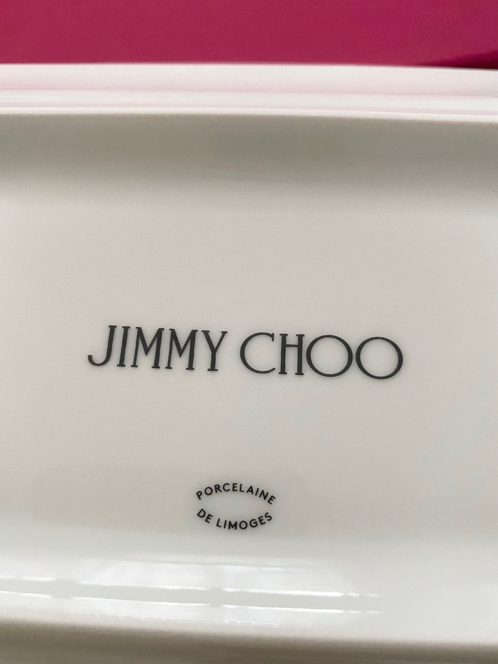 Jimmy Choo 2022 avenue pattern ceramic trinket tray