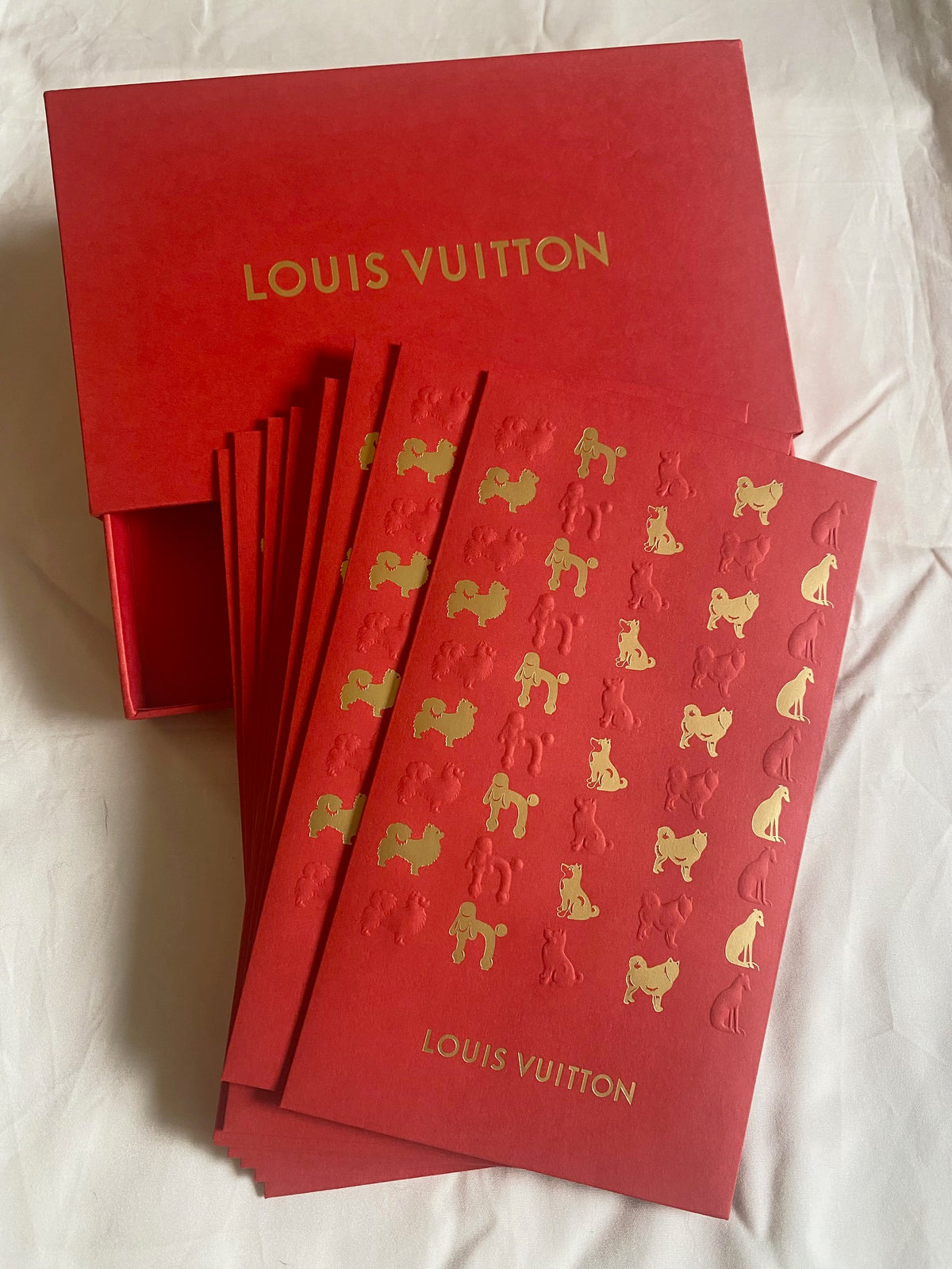 Louis Vuitton 2018 Chinese New Year red packet with dog motifs