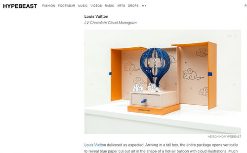 Louis Vuitton 2019 mid-autumn festival 3D paper cut monogram charm balloon box