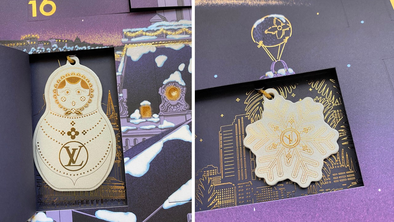 Louis Vuitton 2020 Christmas ornament calendar with trunk design