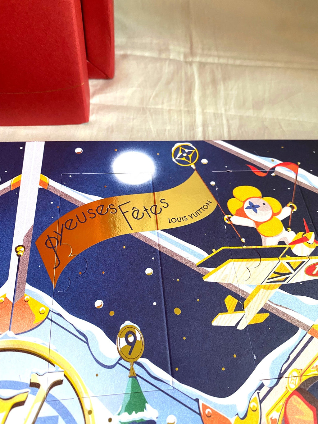 Louis Vuitton 2023 Christmas ornament calendar with trunk design