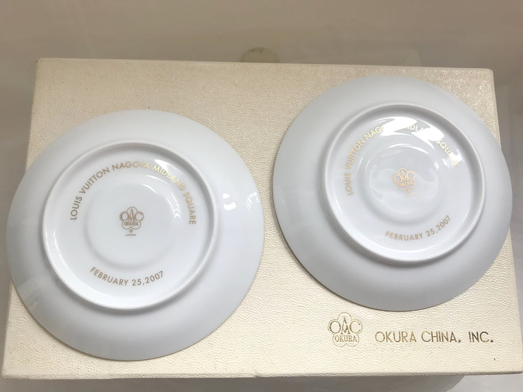 Louis Vuitton 2007 Nagoya store opening X Okura China porcelain tea cups box set