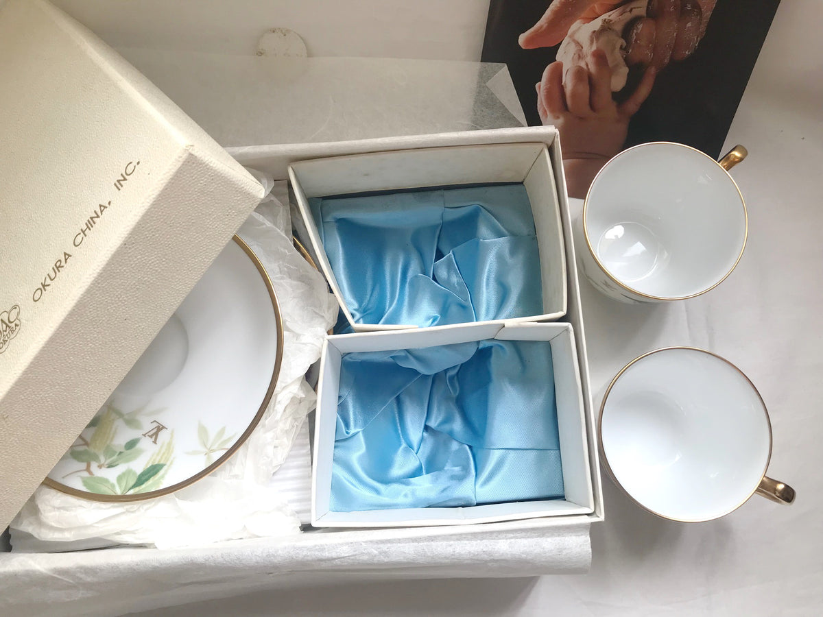 Louis Vuitton 2007 Nagoya store opening X Okura China porcelain tea cups box set
