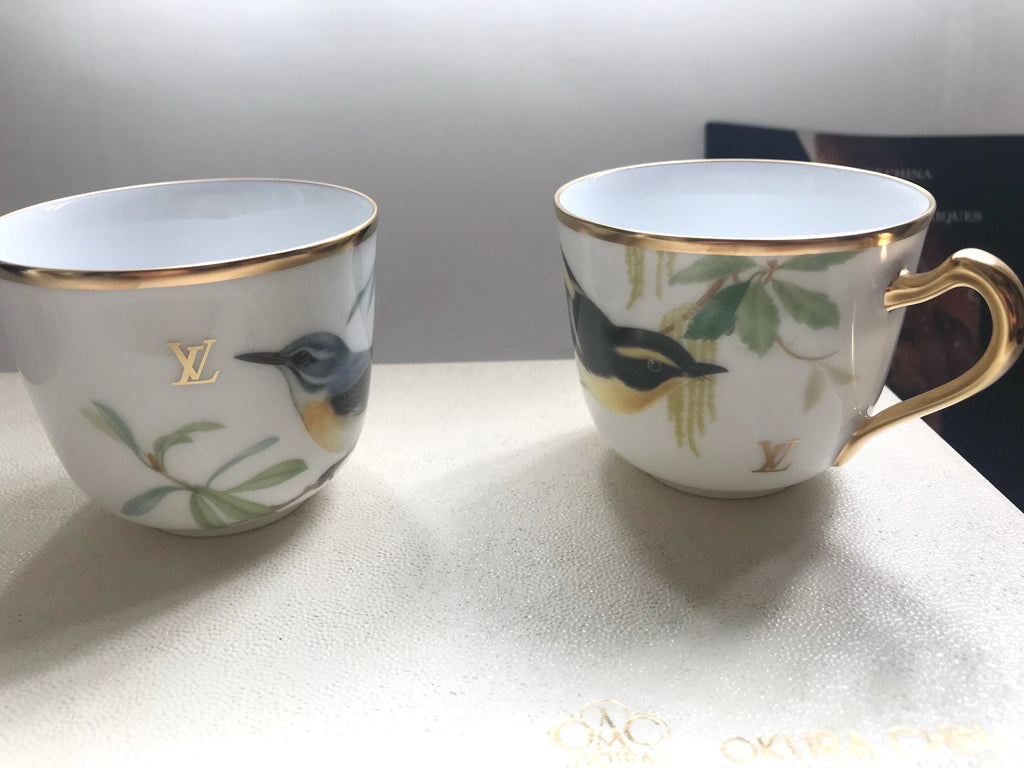 Louis Vuitton 2007 Nagoya store opening X Okura China porcelain tea cups box set
