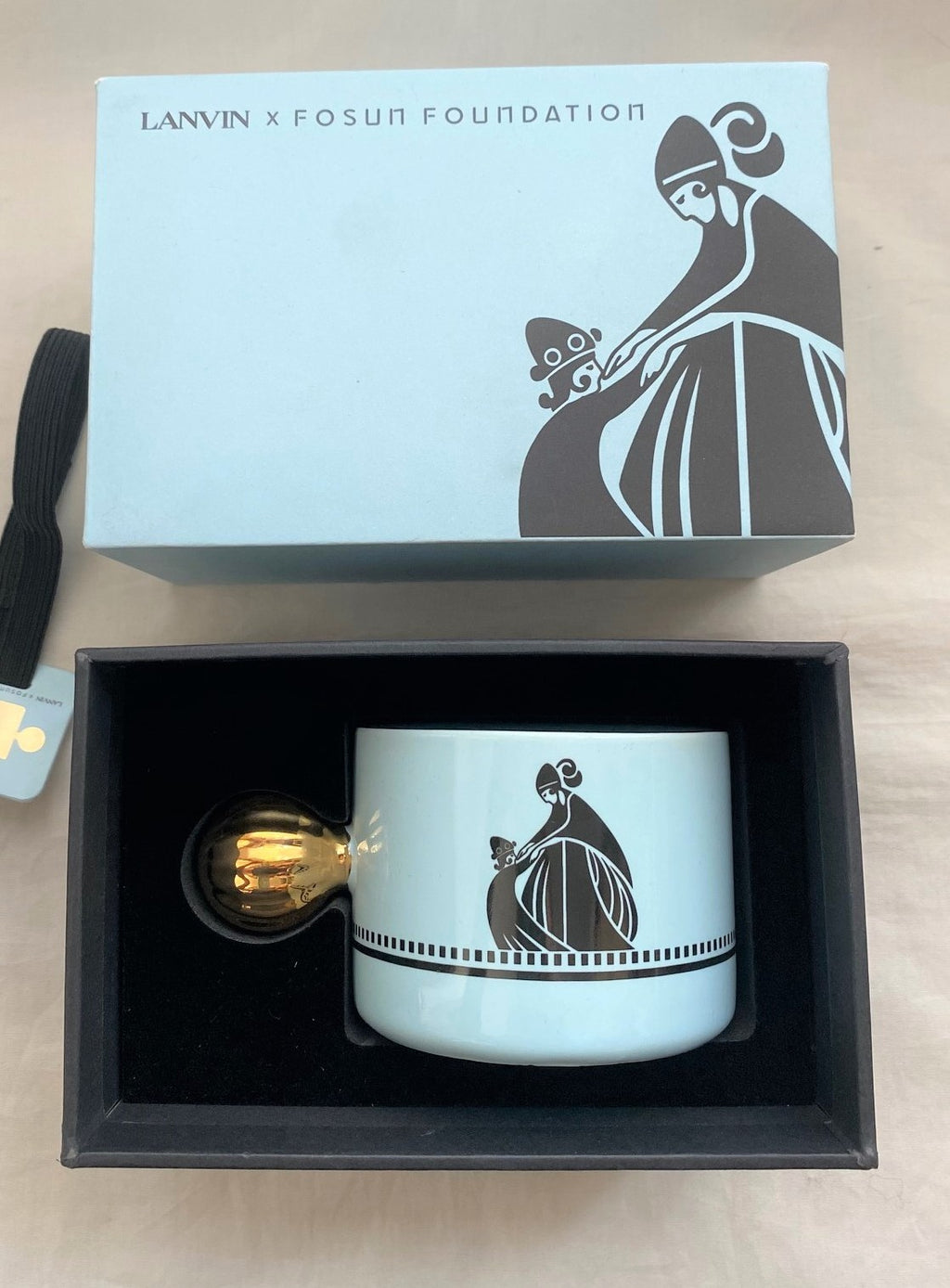 Lanvin 2020 iconic mother & daughter logo ceramic coffee mug