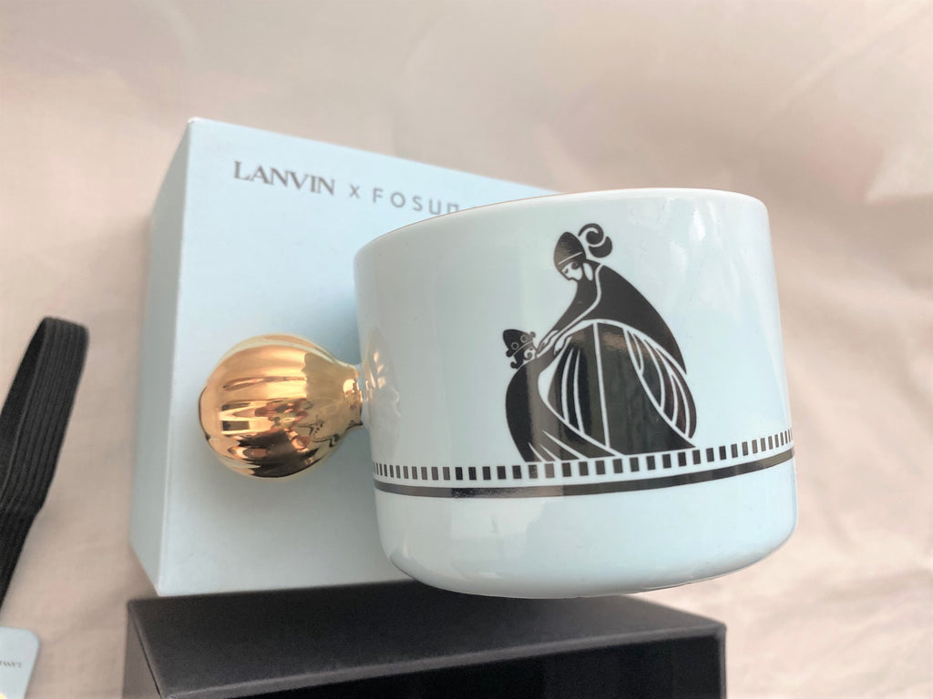 Lanvin 2020 iconic mother & daughter logo ceramic coffee mug