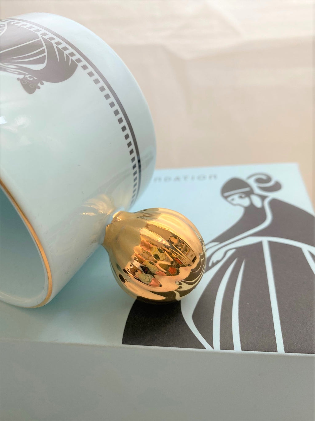 Lanvin 2020 iconic mother & daughter logo ceramic coffee mug