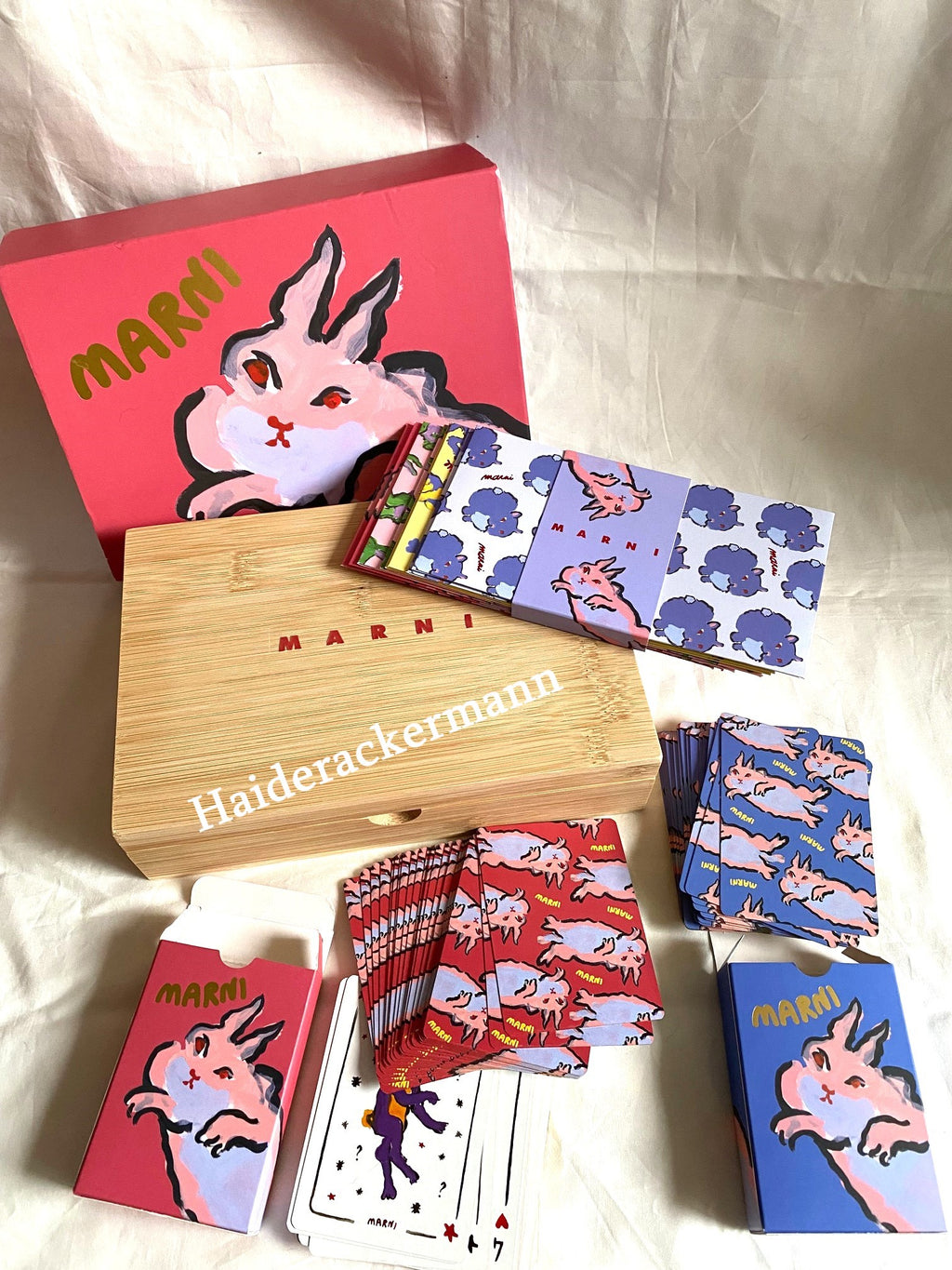 Marni 2023 Chinese New Year rabbit playing card & red packet