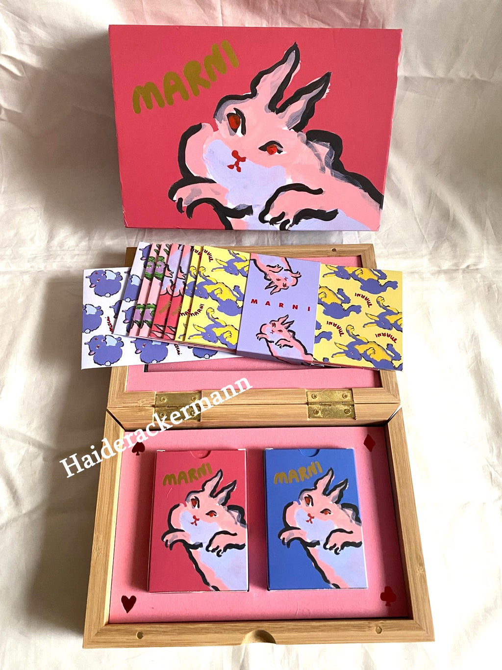 Marni 2023 Chinese New Year rabbit playing card & red packet