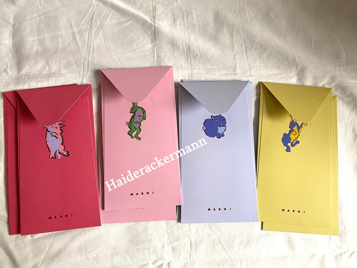 Marni 2023 Chinese New Year rabbit playing card & red packet
