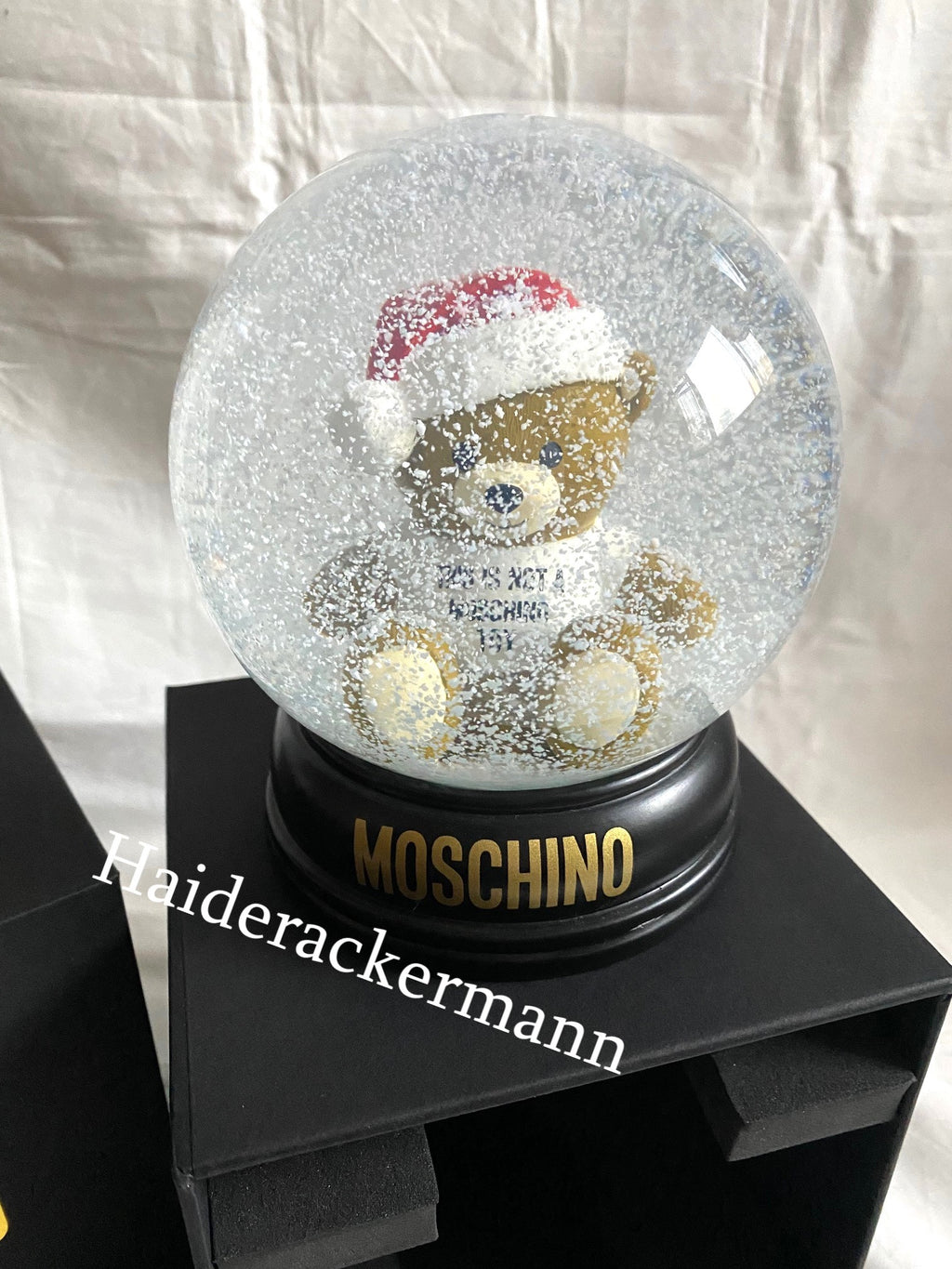 Moschino 2022 Christmas teddy bear snow globe