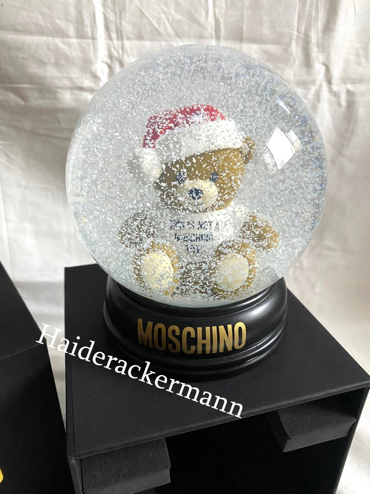 Moschino 2022 Christmas teddy bear snow globe