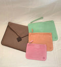 Patek Philippe suede leather pouch set of 3