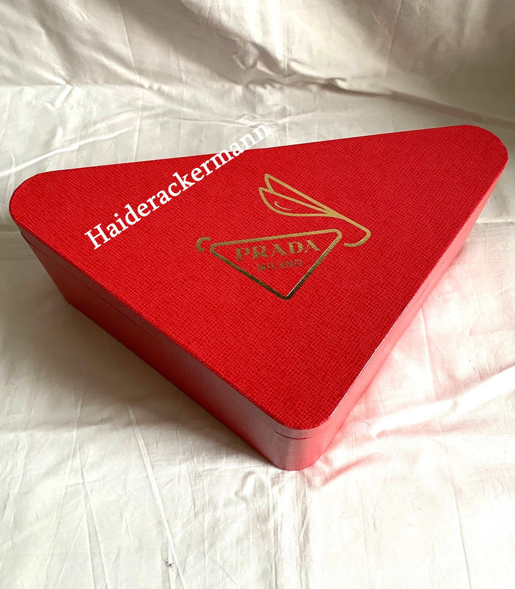 Prada 2023 bookmarks memo red envelopes & wood triangle box set