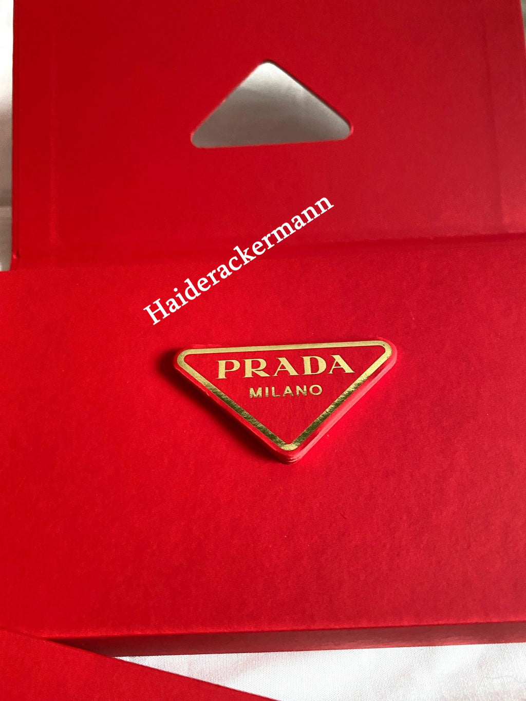 Prada 2023 bookmarks memo red envelopes & wood triangle box set
