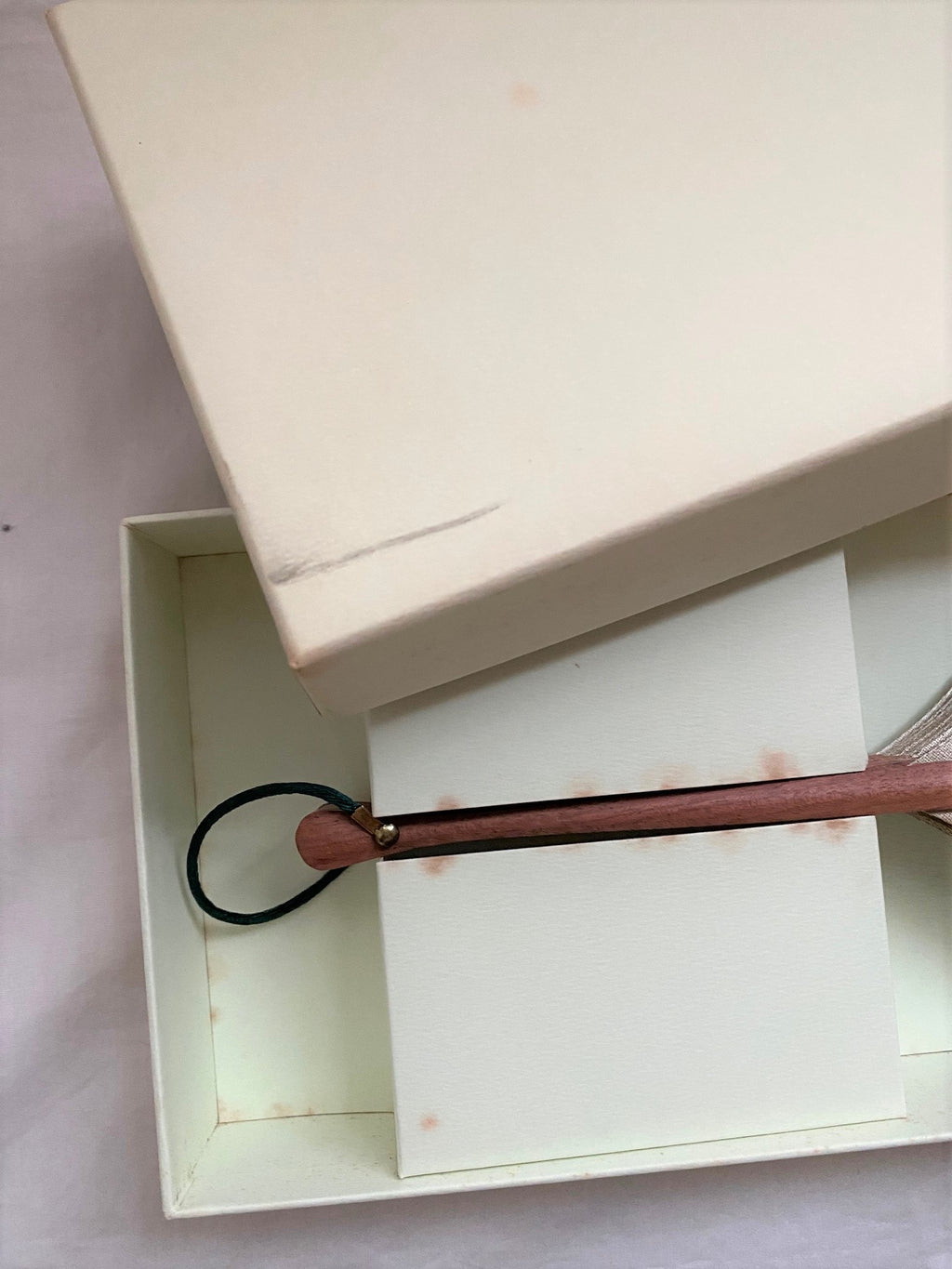 Rolex vintage wooden folding fan