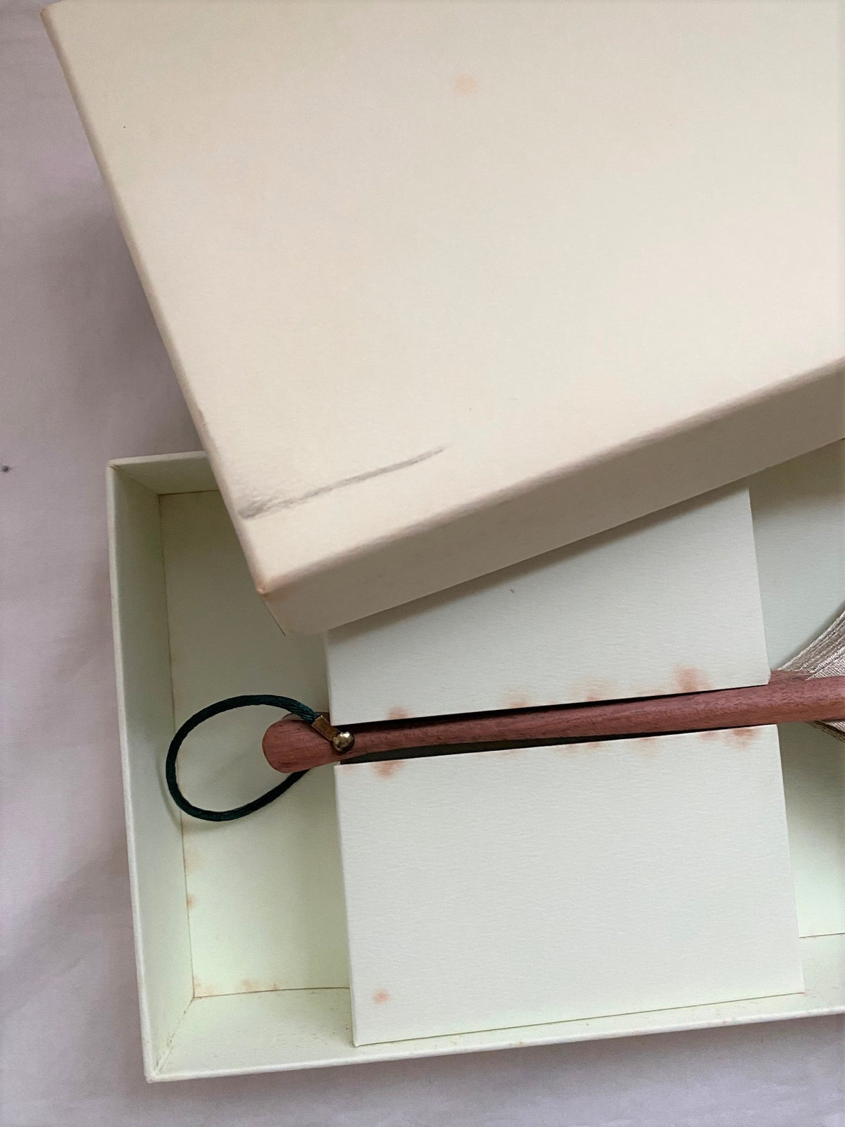Rolex vintage wooden folding fan