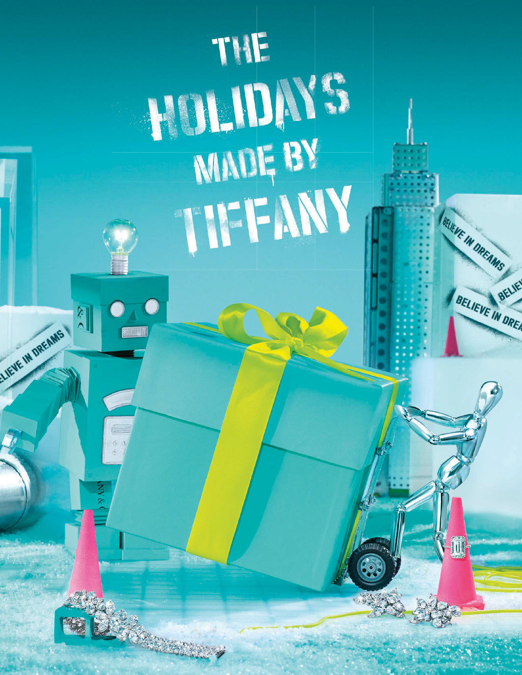 Tiffany & Co 2018 Christmas campaign giant 40 cm robot for window display