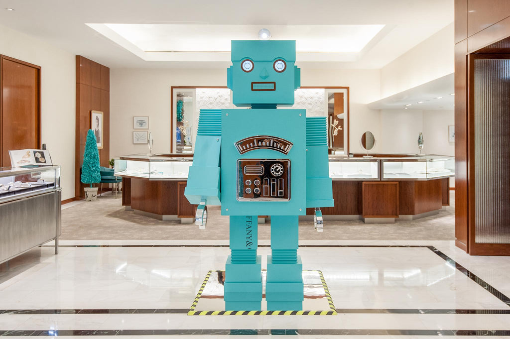 Tiffany & Co 2018 Christmas campaign giant 40 cm robot for window display