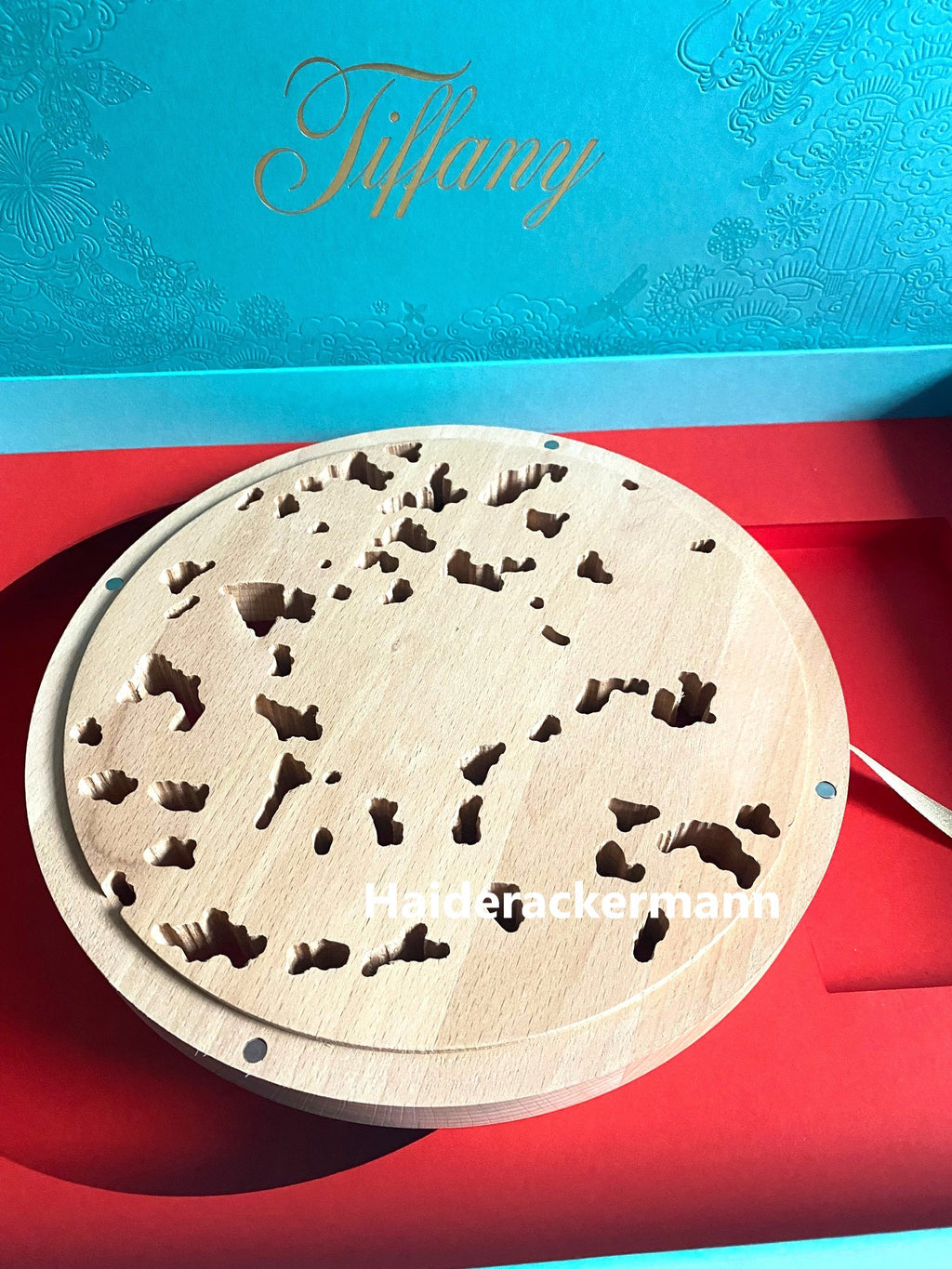 Tiffany & Co 2024 Chinese New Year dragon engraved wooden jewelry box