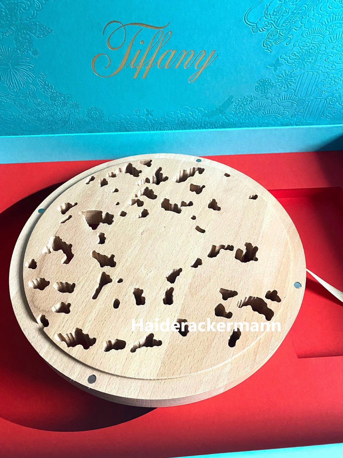 Tiffany & Co 2024 Chinese New Year dragon engraved wooden jewelry box