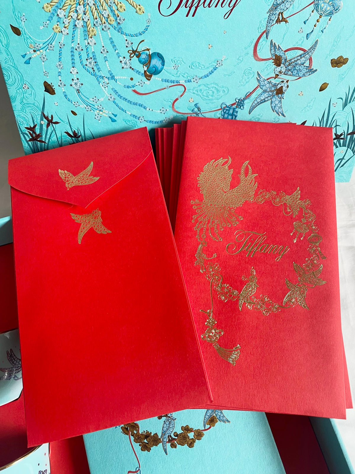 Tiffany & Co 2026 bird on a rock ceramic tea cups & red packet box set