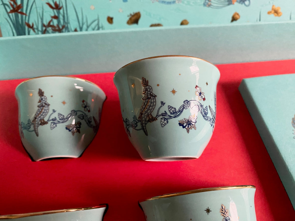Tiffany & Co 2026 Chinese New Year bird on a rock ceramic cups & red packet box set