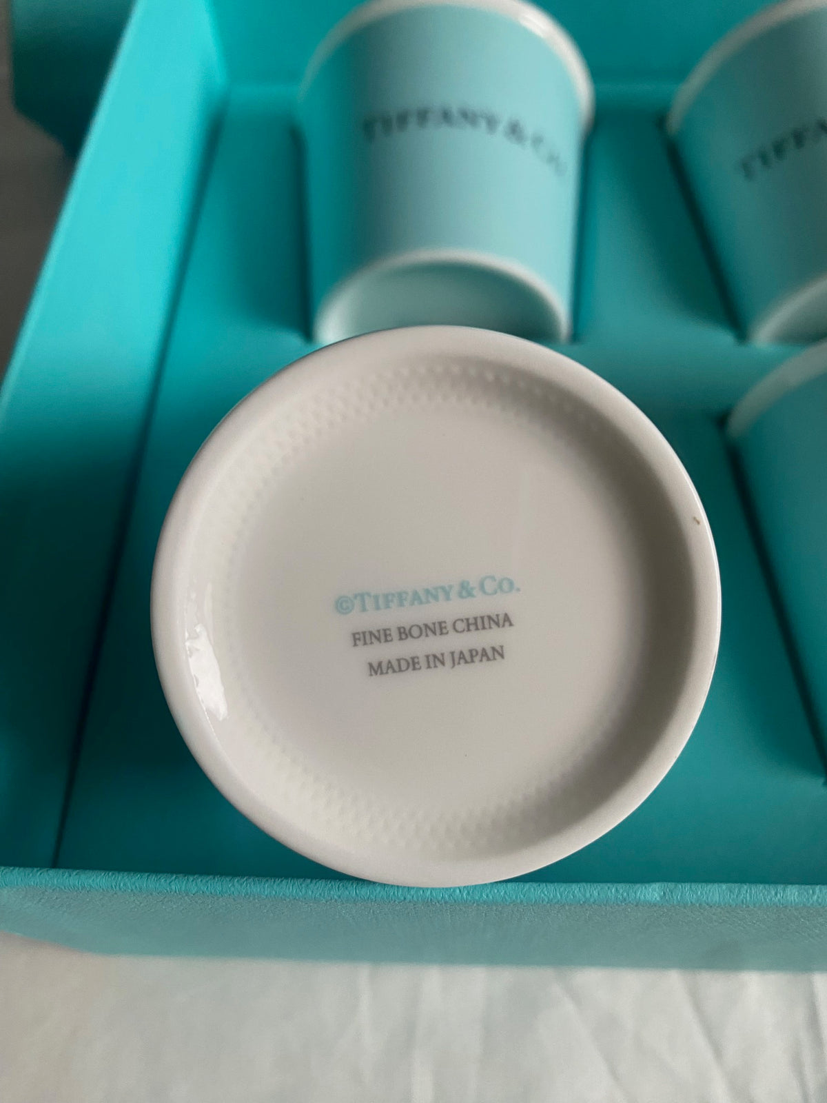 Tiffany & Co bone china ceramic espresso cup of 4 box set