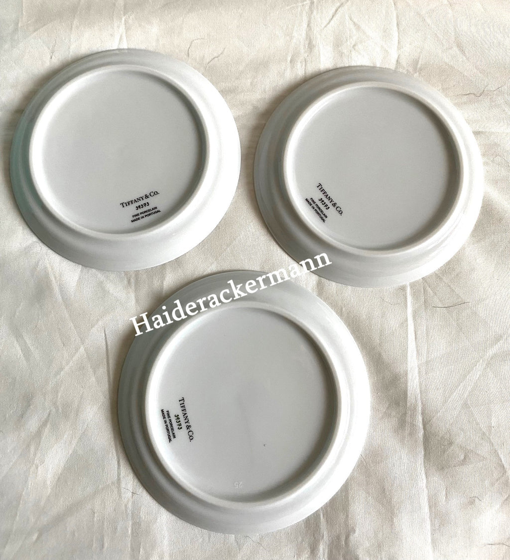 Tiffany & Co 2021 butterfly dragonfly bee motif porcelain trinket dish box set