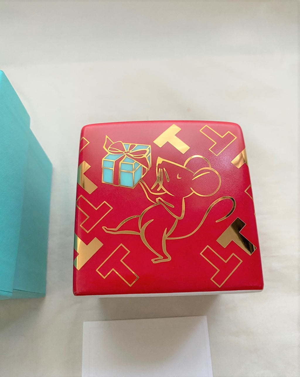 Tiffany & Co 2020 Chinese New Year rat motif red money box