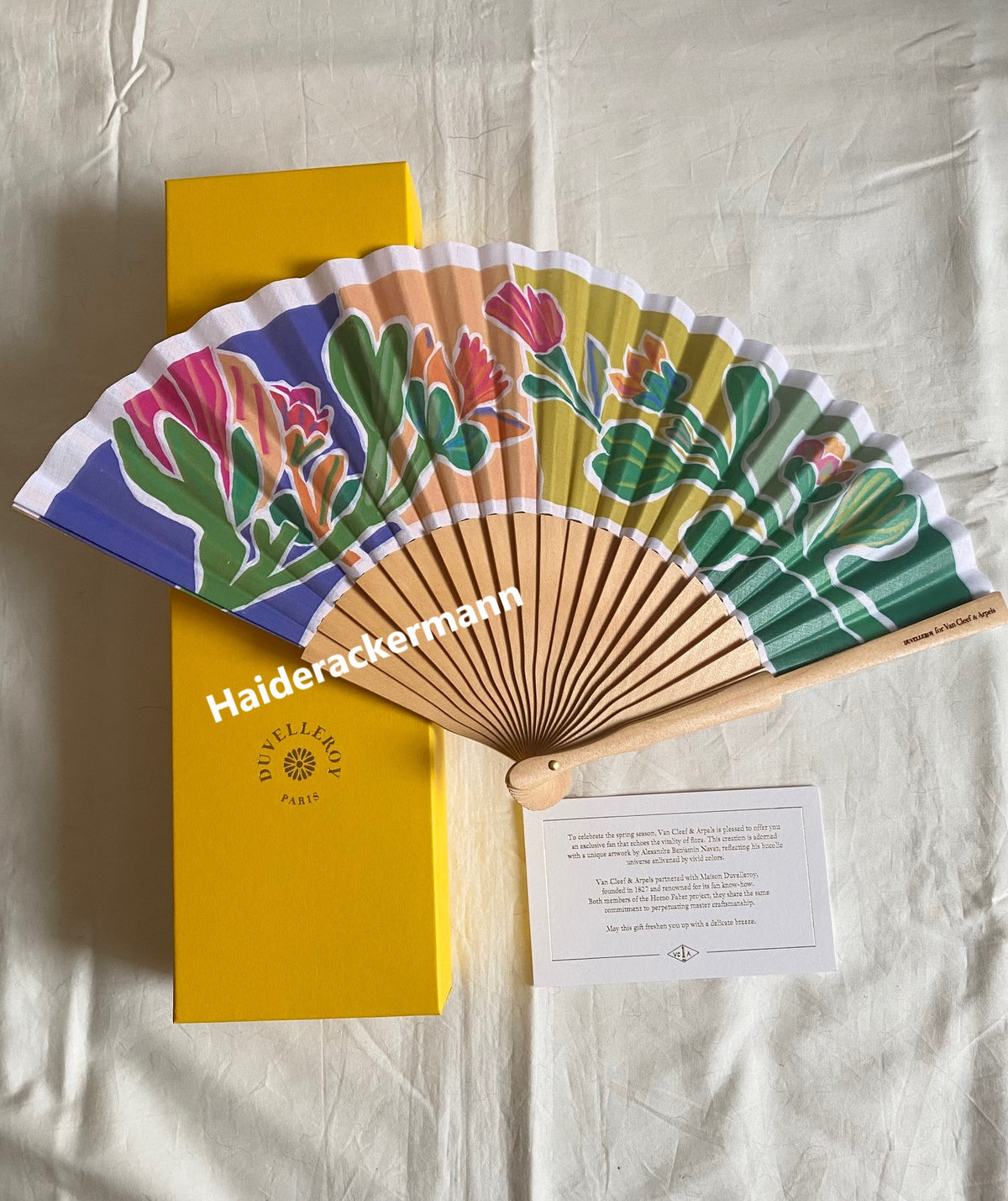 Van Cleef & Arpels X Alexandre Benjamin Navet 2024 floral print folding fan