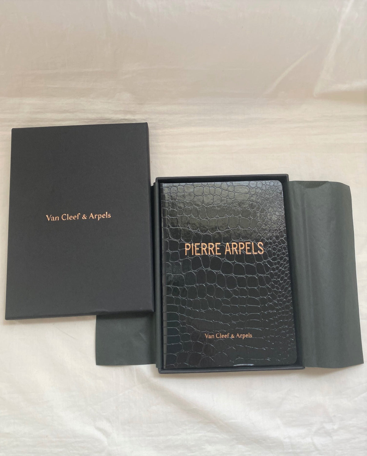Van Cleef & Arpels embossed croco cover notebook diary