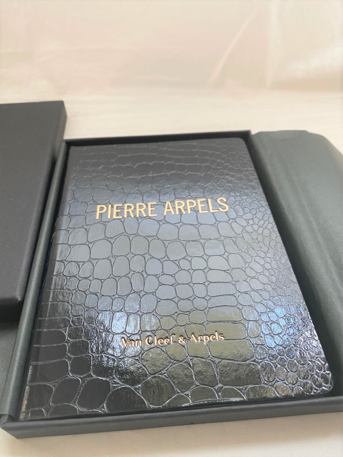 Van Cleef & Arpels embossed croco cover notebook diary