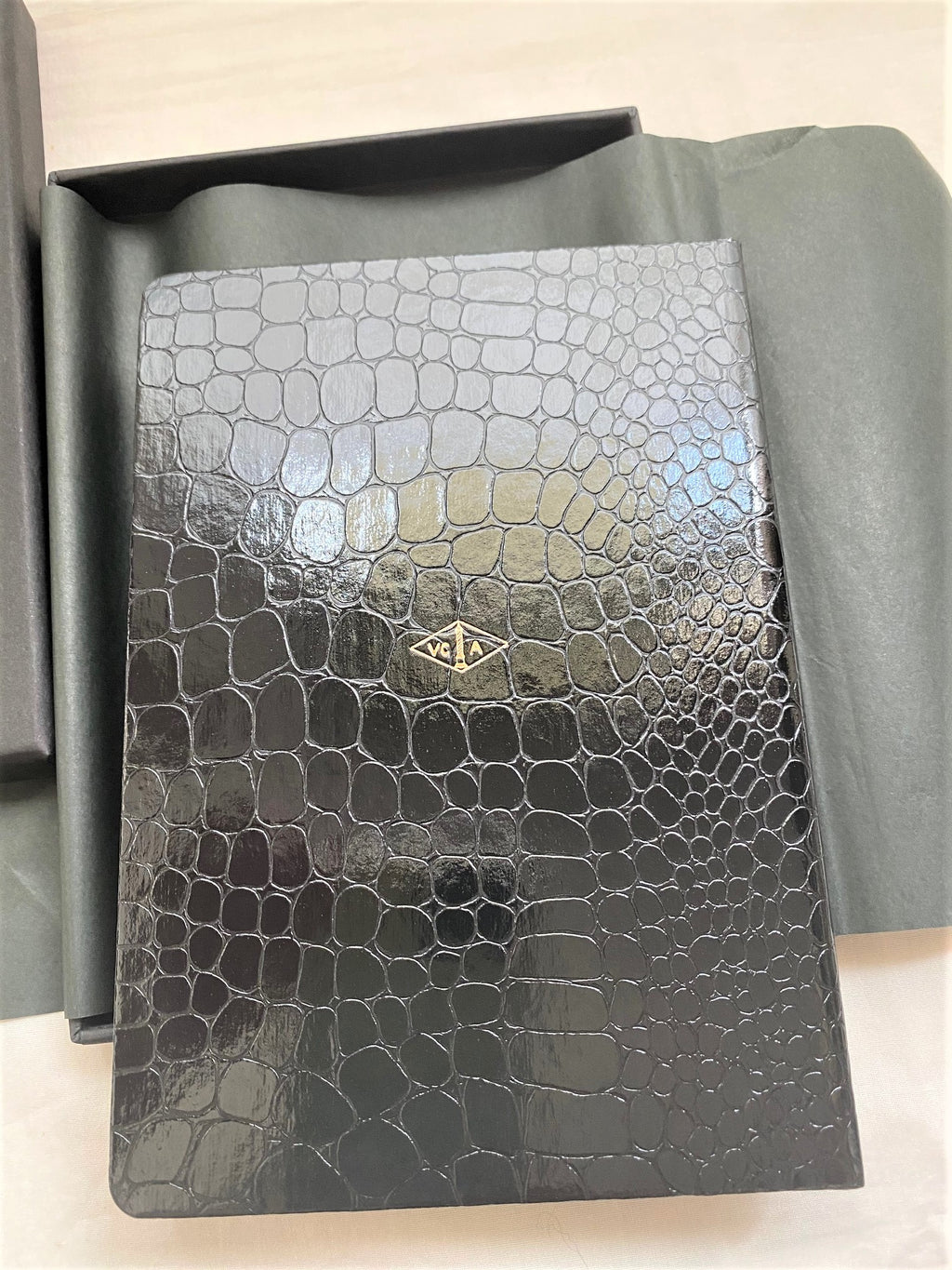 Van Cleef & Arpels embossed croco cover notebook diary