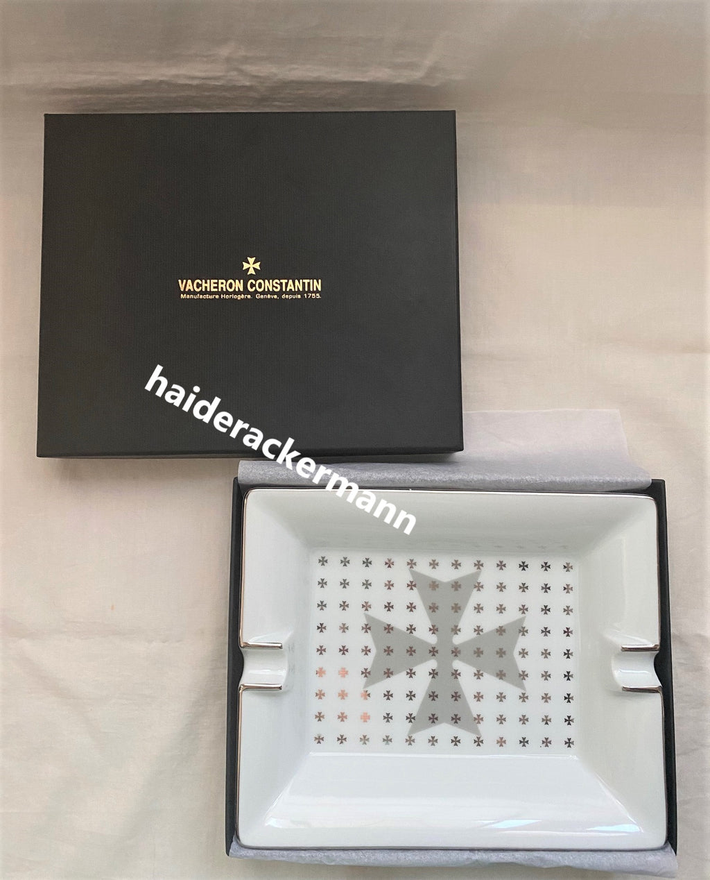 Vacheron Constantin porcelain cigar ashtray with Maltese Cross monogram logo