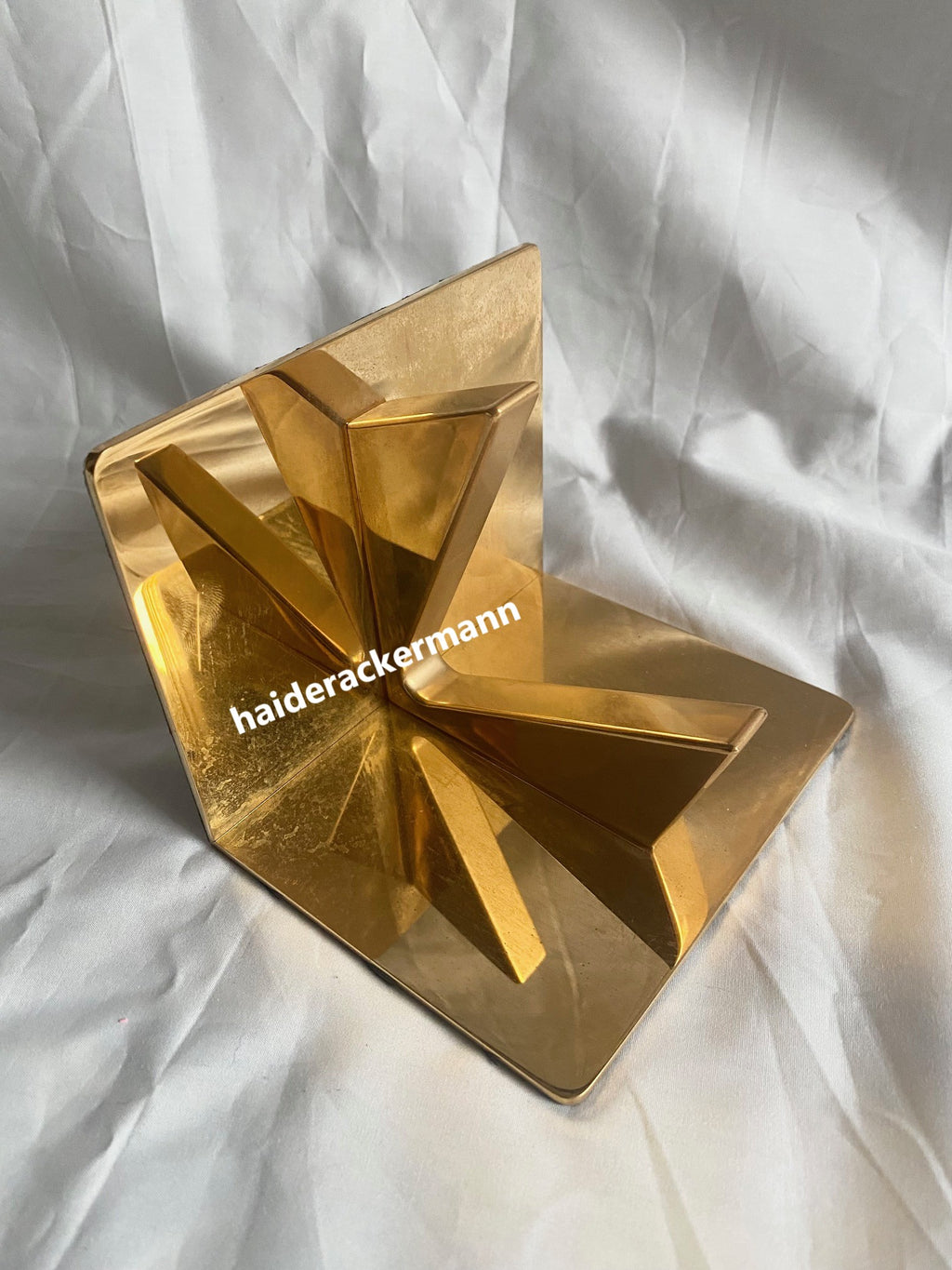 Vacheron Constantin gold tone brass bookends for boutique display
