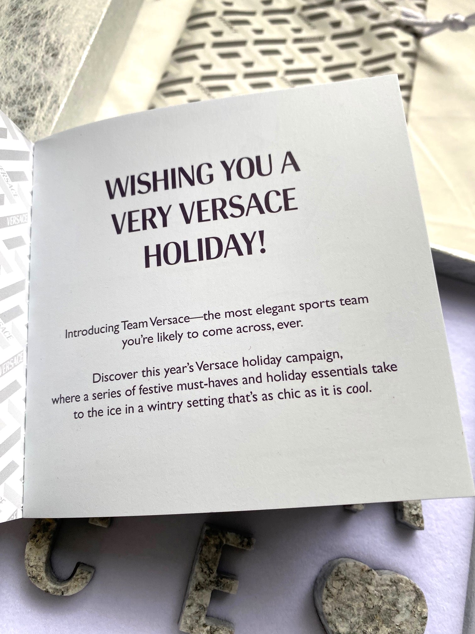 Versace 2021 Christmas marble pattern ice cube box set